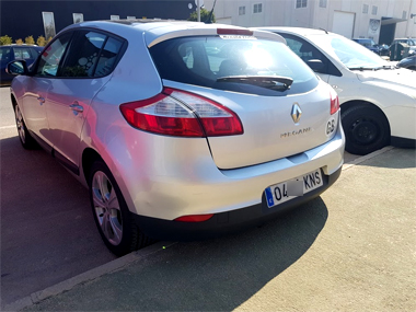Renault Megane with new plates